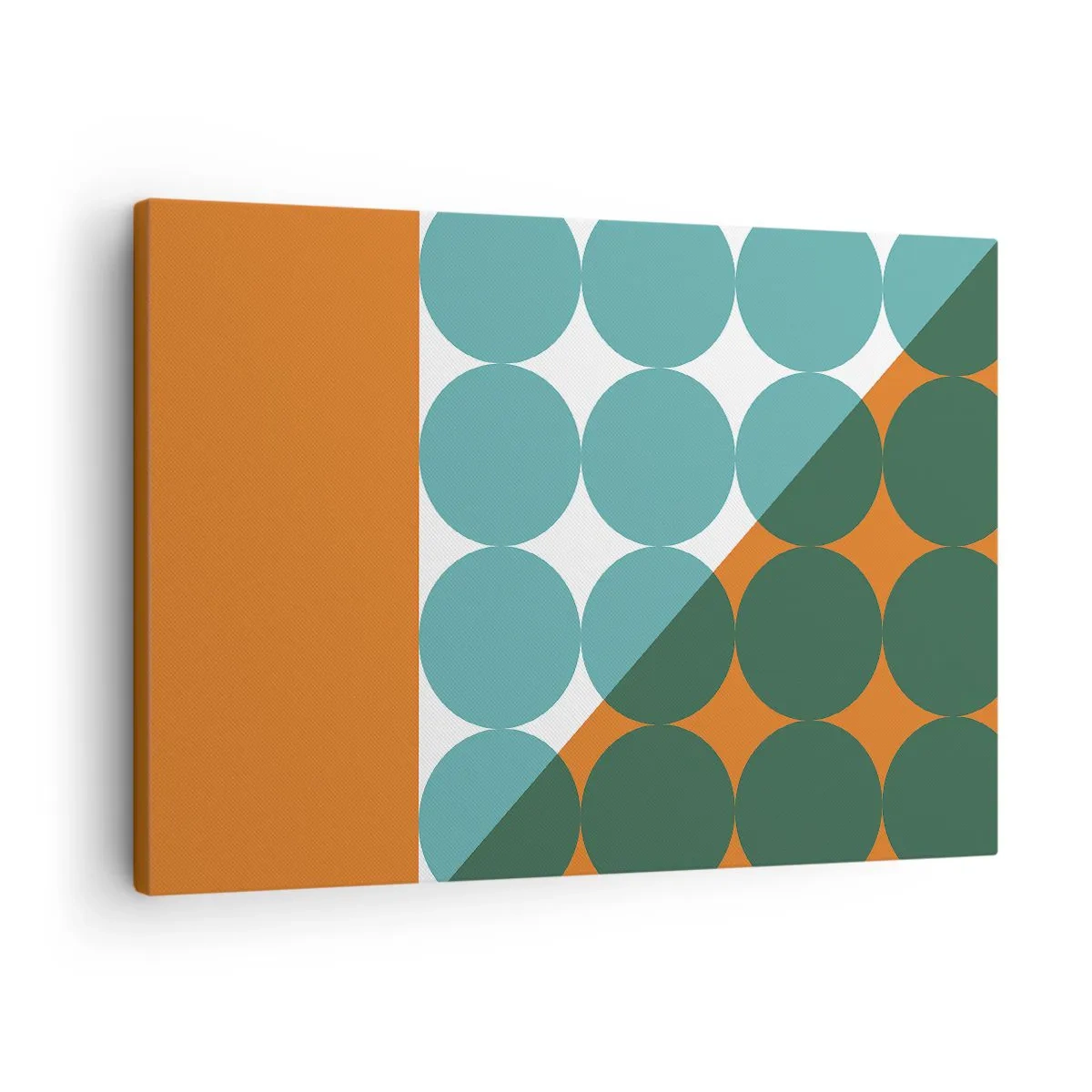 Tablou pe pânză Canvas - Modele geometrice în culori contrastante - 70x50cm - Sus și pe diagonală - Decorațiune modernă pentru perete pentru living și dormitor ARTTOR