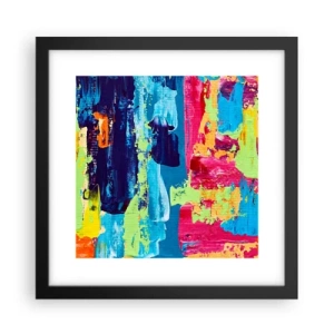 Poster în ramă neagră - Viața este frumoasă! - 30x30 cm