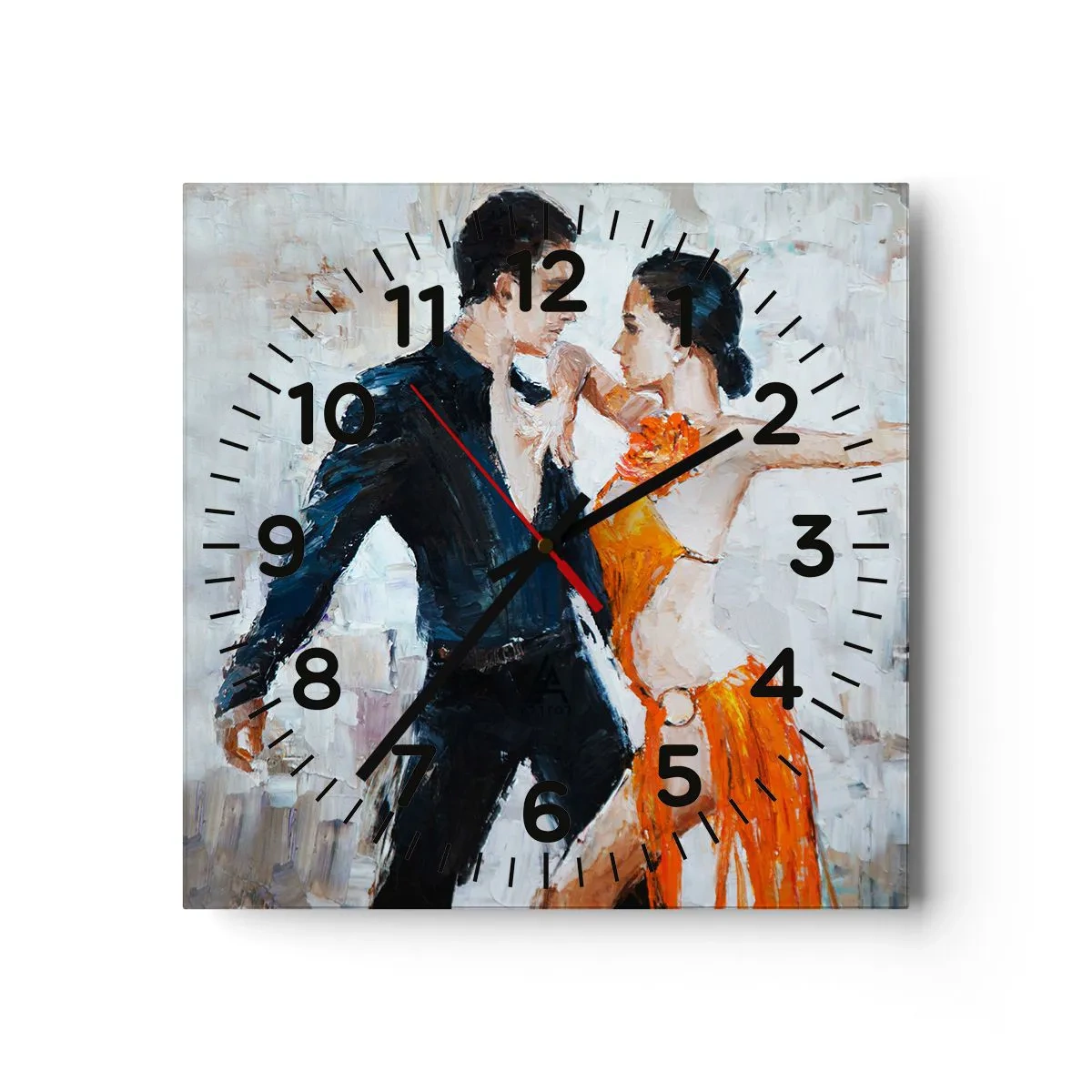 Ceas de perete - Ceas pe sticlă - Dirty dancing - 30x30 cm