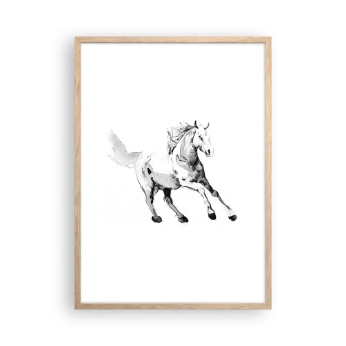 Poster în ramă de stejar deschis - Suflet neîmblânzit - 50x70 cm