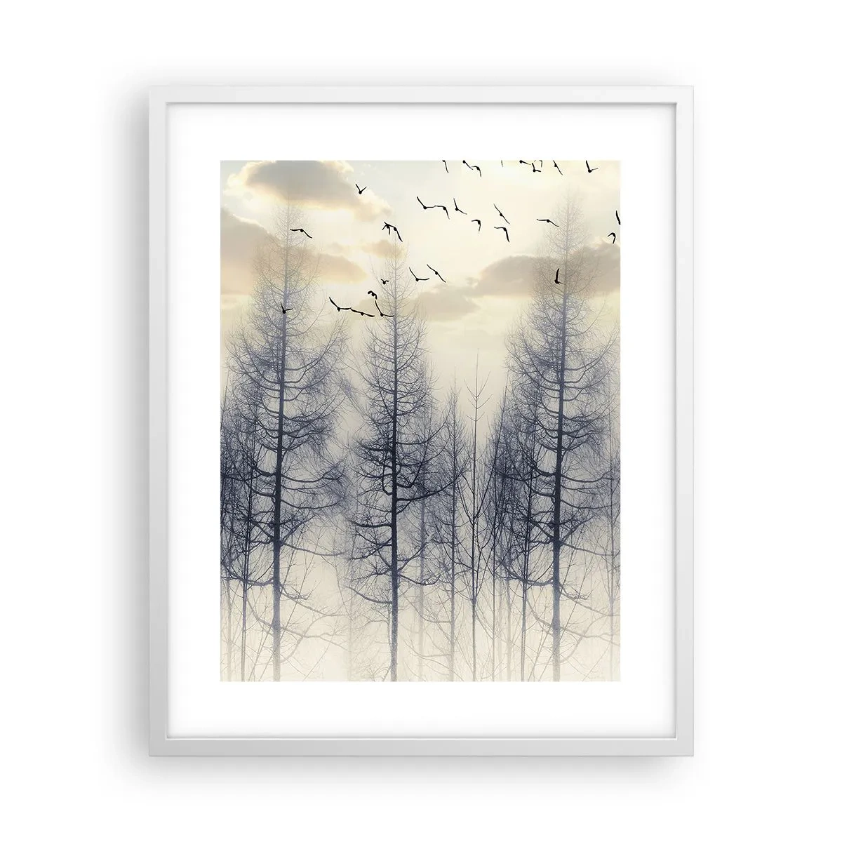 Poster în ramă albă - Spiritele pădurii - 40x50 cm