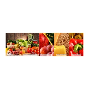 Mostră tapet autocolant Deluxe Sticker - Afumate, prăjite, marinate - Gastronomie, Legume, Fructe - 100x30 cm