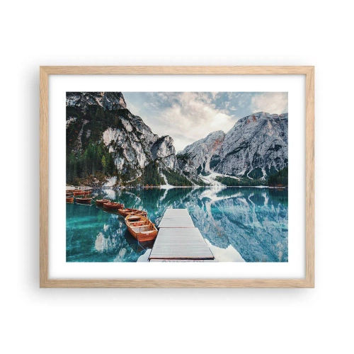 Poster în ramă de stejar deschis - Îți vom arăta frumusețea - 50x40 cm