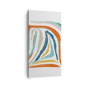 Tablou pe pânză - Abstracție prietenoasă și zâmbitoare - 65x120 cm