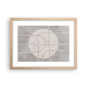 Poster în ramă de stejar deschis - Circular și drept înainte - 40x30 cm