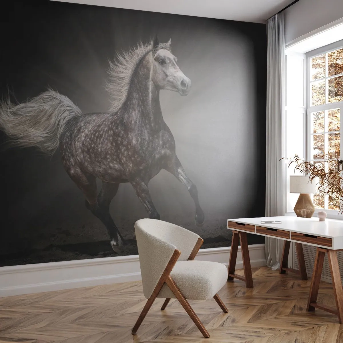 Tapet Autoadeziv Deluxe Sticker - Griul elefantin este frumos - Animale, cal arab, Natură - 250x175 cm