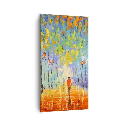 Tablou pe pânză - Cântecul de noapte al ploii - 55x100 cm