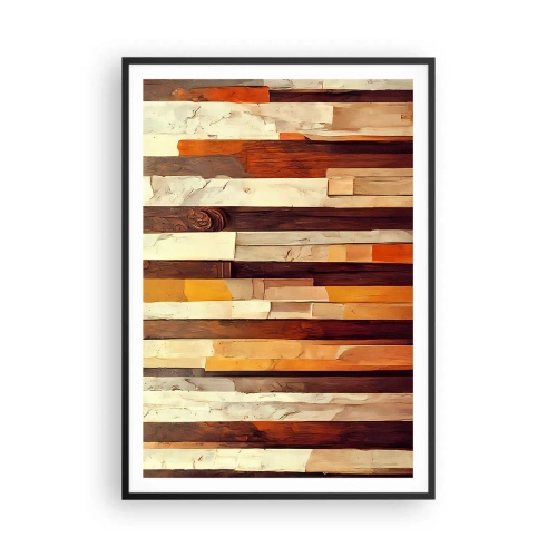 Poster în ramă neagră - Imnul copacilor din pădure - 70x100 cm