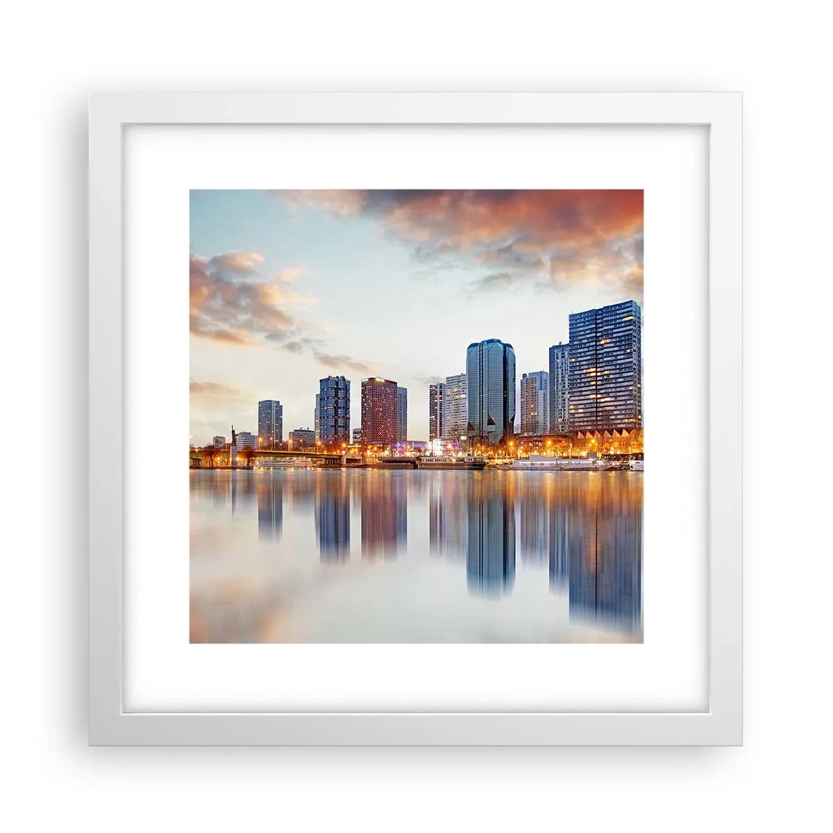 Poster în ramă albă - Calmul monumental al Parisului - 30x30 cm