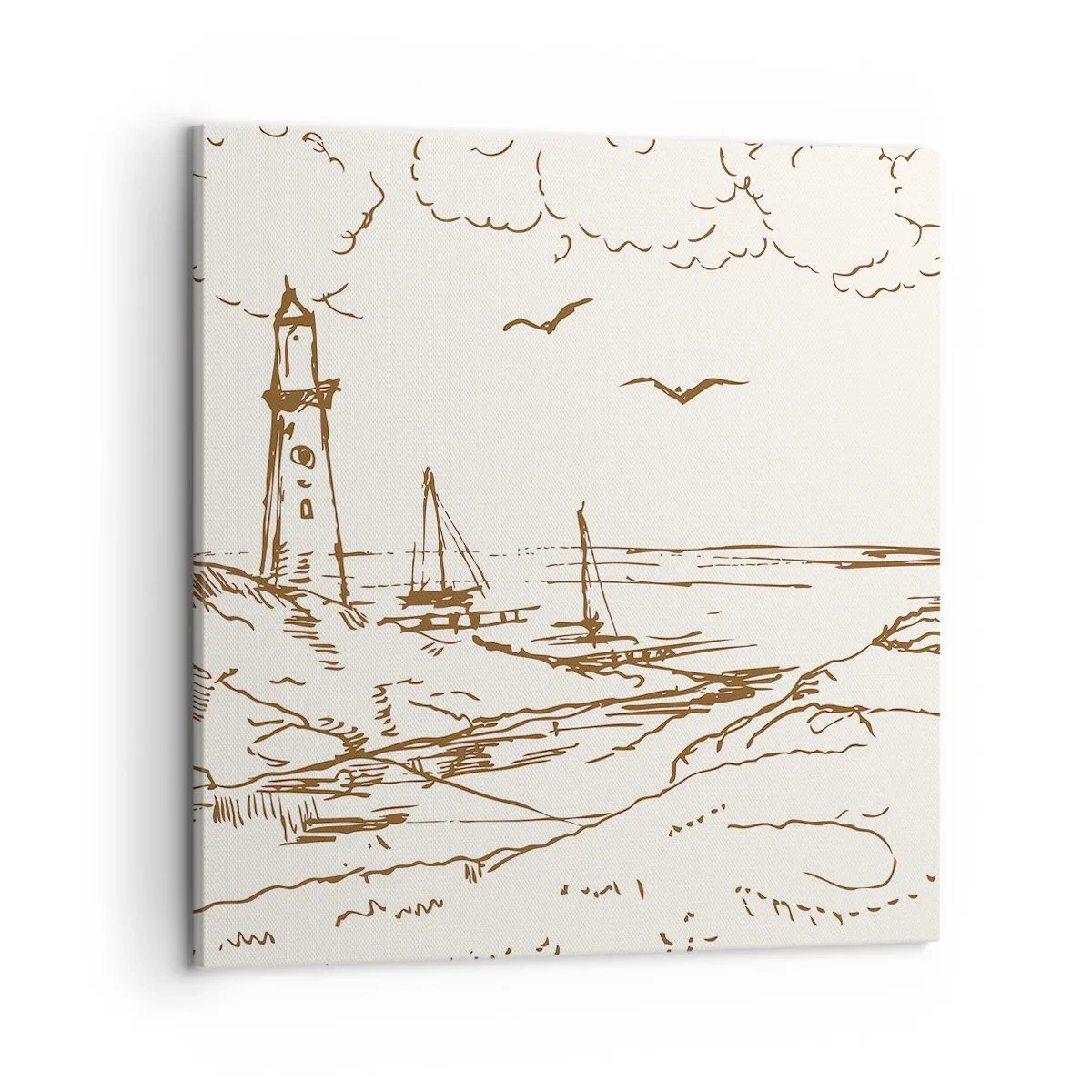 Tablou pe pânză - Schiță de amintiri de vară - 50x50 cm