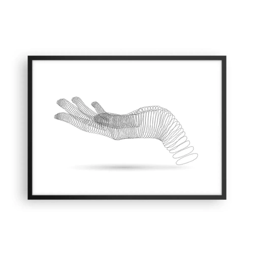 Poster în ramă neagră - Mână arcuită - 70x50 cm