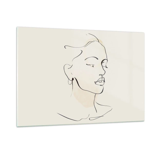 Tablou pe sticlă - Cu o linie sigură - 120x80 cm