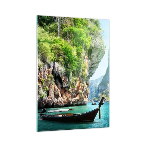 Tablou pe sticlă - Invitație la o călătorie exotică - 50x70 cm