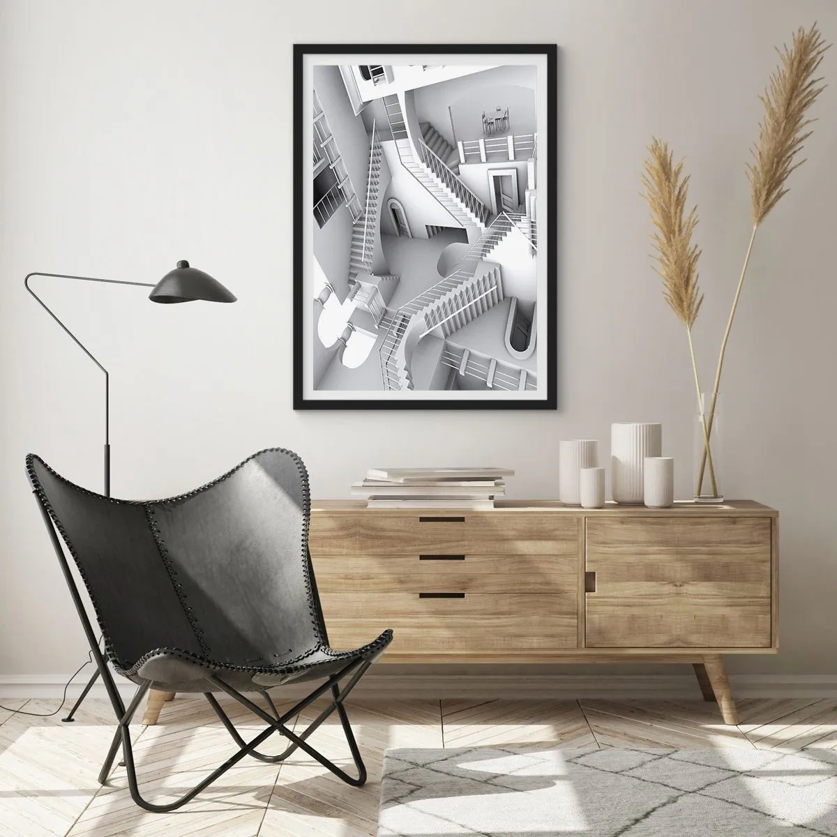 Poster în ramă neagră - Paradoxurile spațiului - 40x50 cm