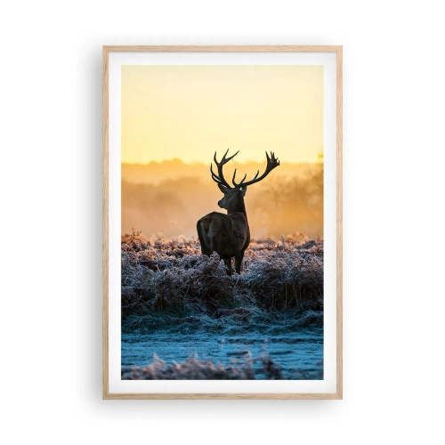 Poster în ramă de stejar deschis - Încoronat pe domeniul său - 61x91 cm