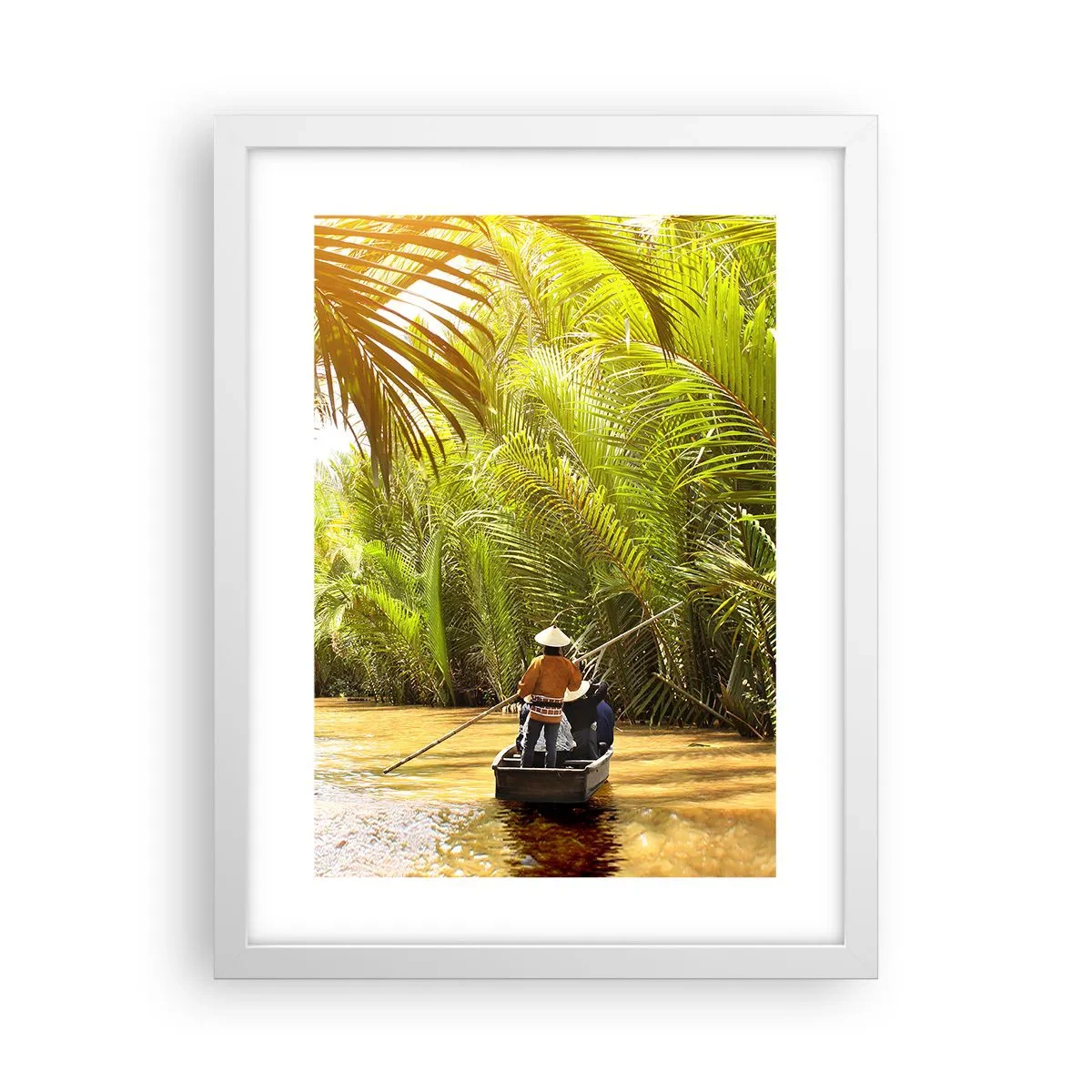 Poster în ramă albă - Prin cheile din palmieri - 30x40 cm