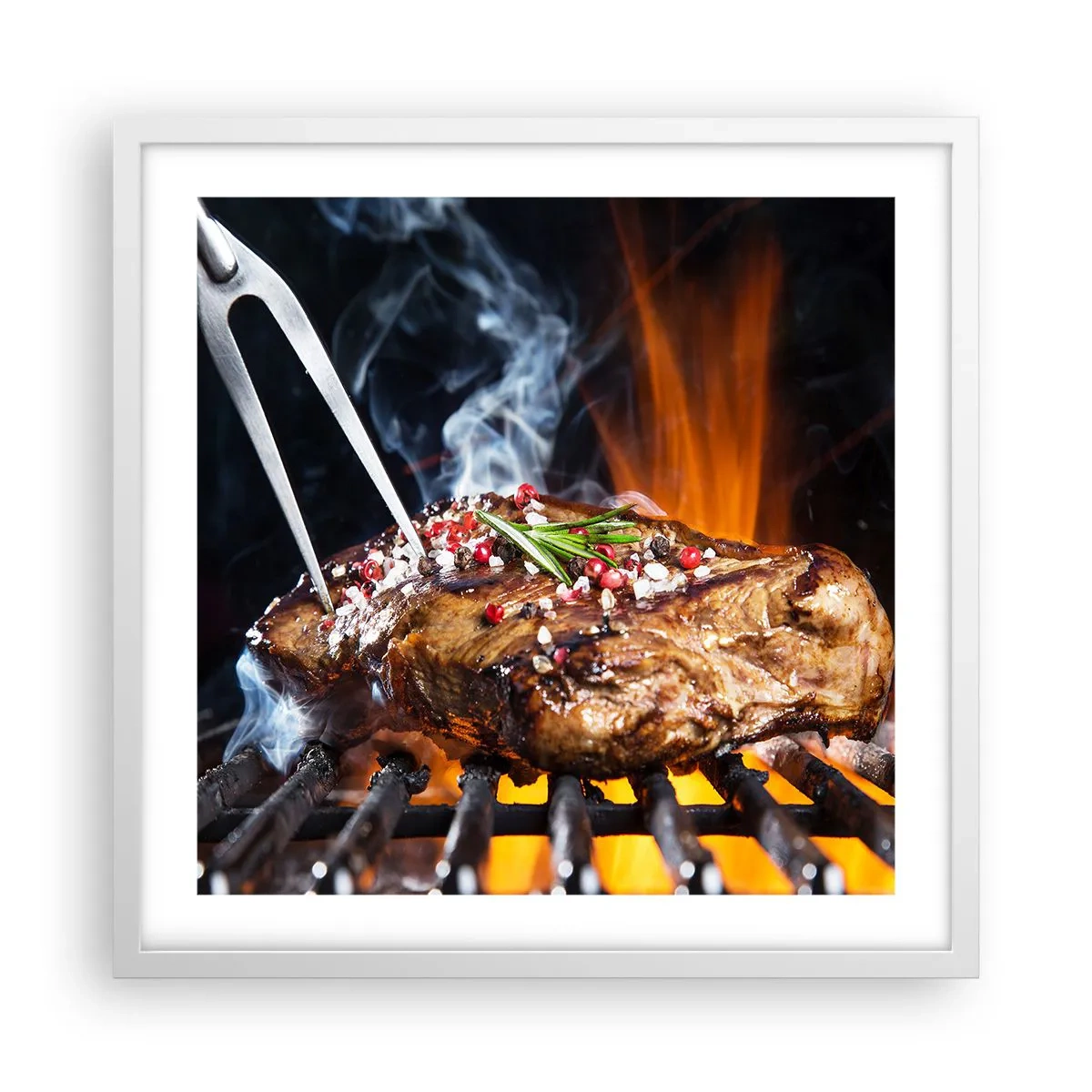 Poster în ramă albă - Suculente și parfumate - 50x50 cm