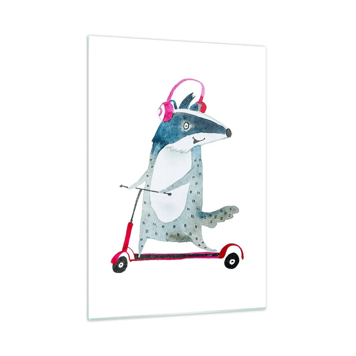 Tablou pe sticlă - Bucurie de bursuc - 50x70 cm