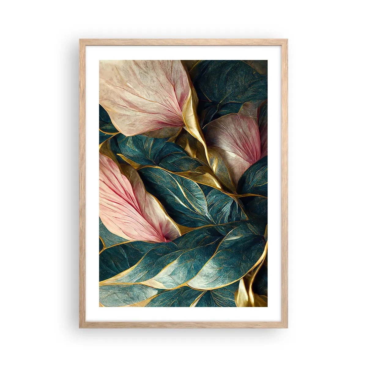 Poster în ramă de stejar deschis - Eleganța naturală și stil - 50x70 cm