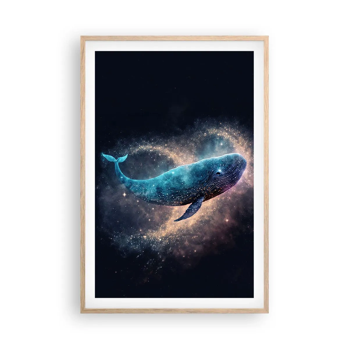 Poster în ramă de stejar deschis - Există o lume... - 61x91 cm