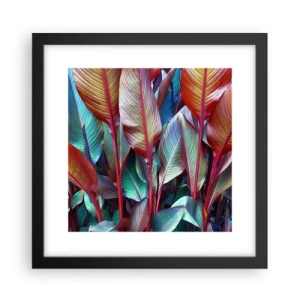 Poster în ramă neagră - Tufiș colorat - 30x30 cm