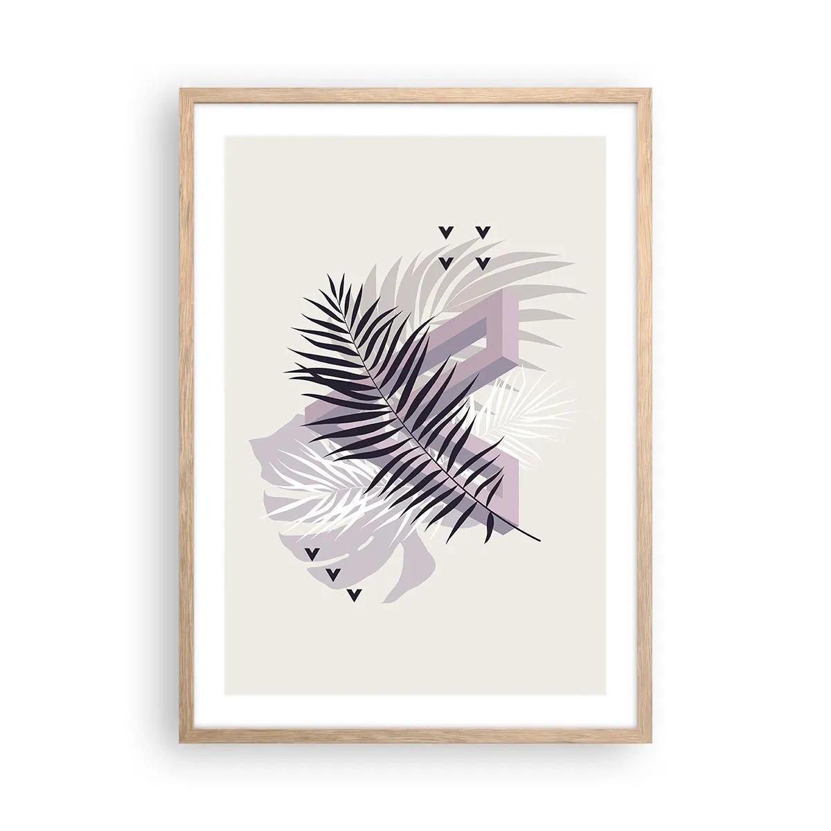 Poster în ramă de stejar deschis - Umbra unei umbre - 50x70 cm