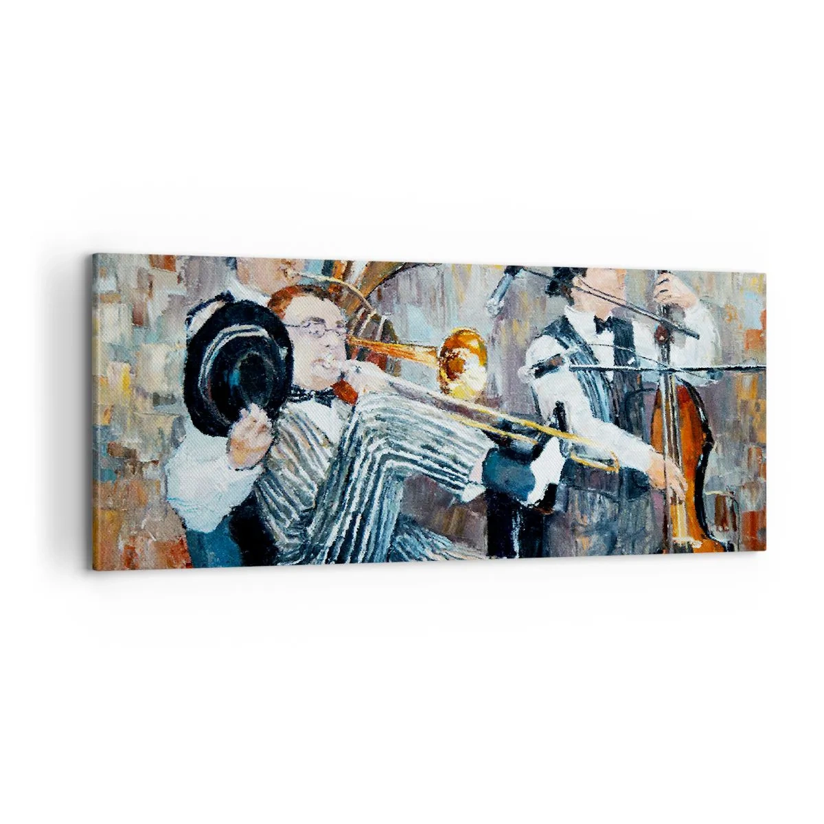 Tablou pe pânză - Numai jazz - 100x40 cm