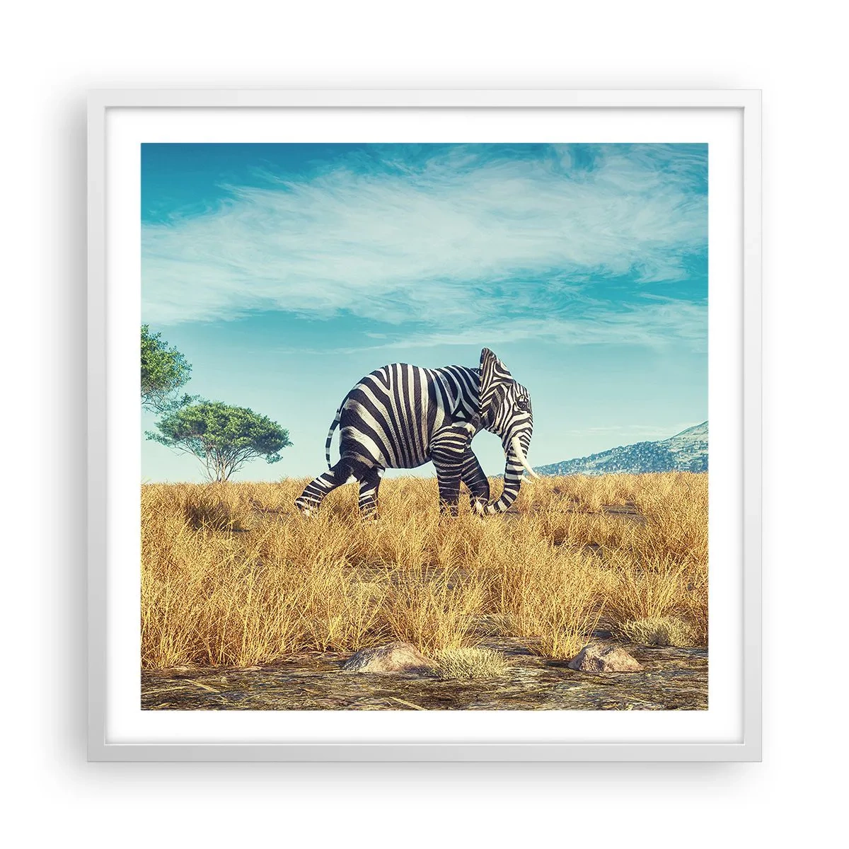 Poster în ramă albă - Griul nu mai este la modă - 60x60 cm