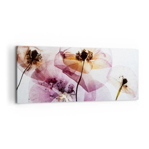 Tablou pe pânză - Corp de flori transparente - 100x40 cm