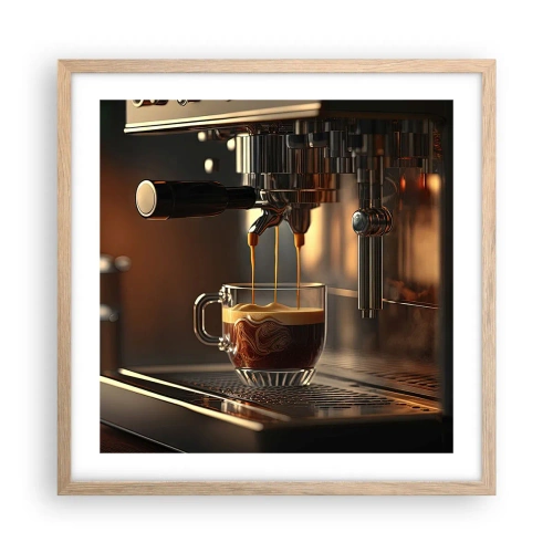 Poster în ramă de stejar deschis - Băutură senzuală - 50x50 cm