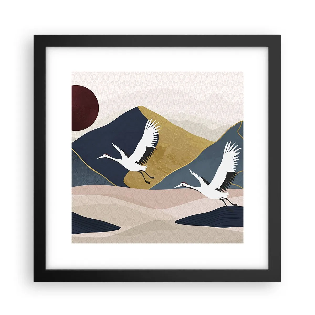 Poster în ramă neagră - Și ziua a zburat din nou - 30x30 cm