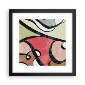 Poster în ramă neagră - Piruetă printre culori - 30x30 cm