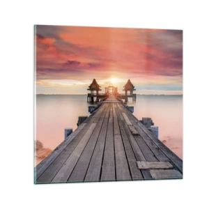 Tablou pe sticlă - Vestul la est - 60x60 cm