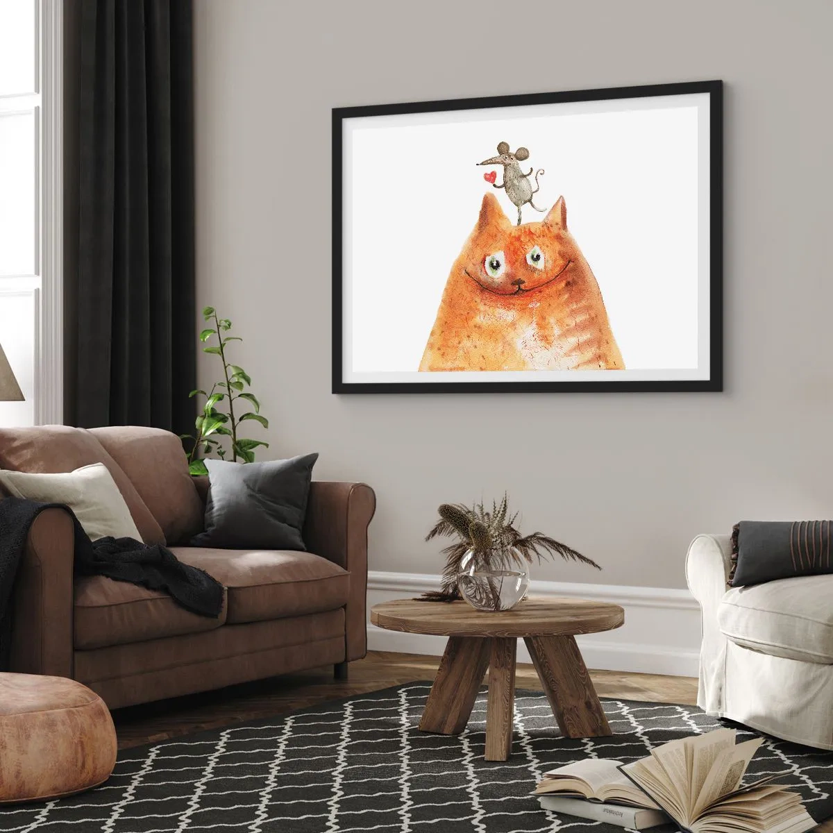 Poster în ramă neagră - Paradoxurile iubirii - 50x40 cm