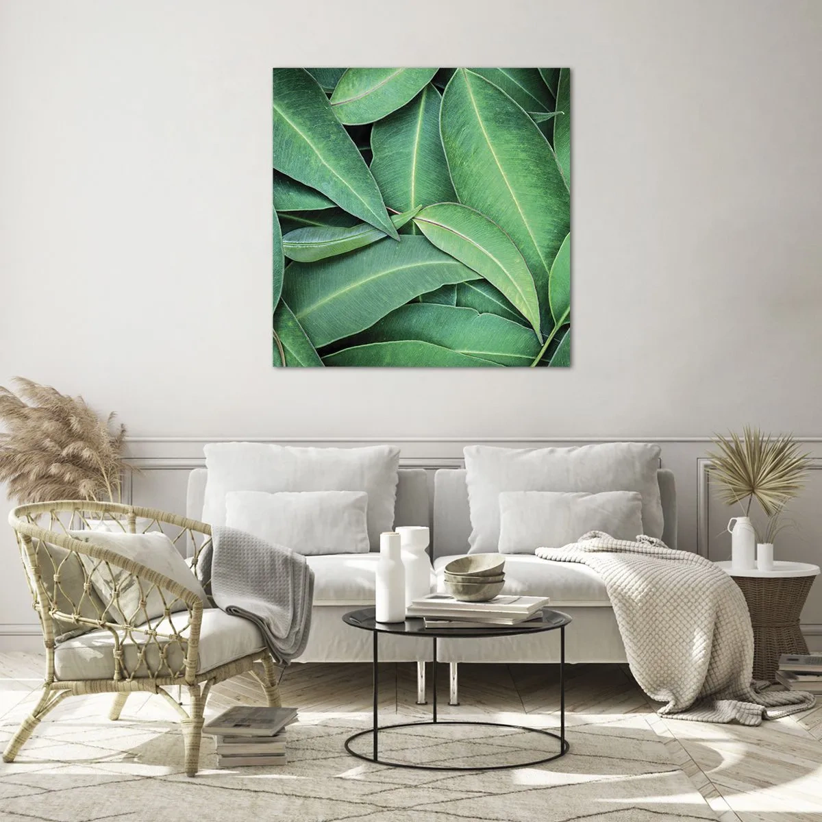 Tablou pe sticlă - Suculente și proaspete - 60x60 cm