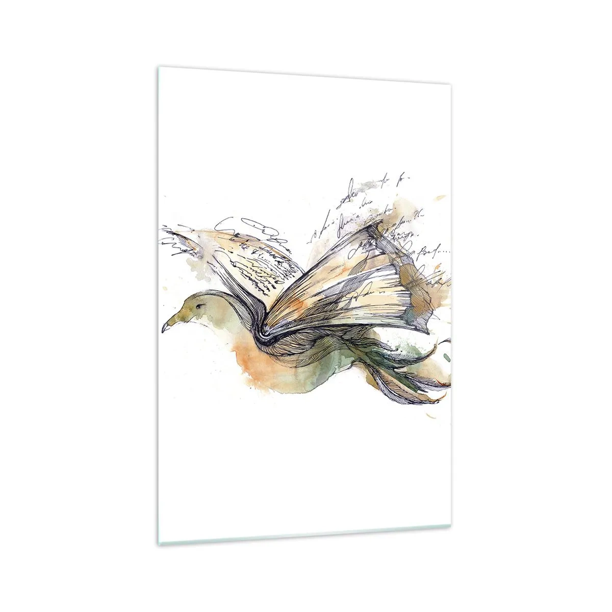 Tablou pe sticlă - Pe aripile poeziei - 70x100 cm