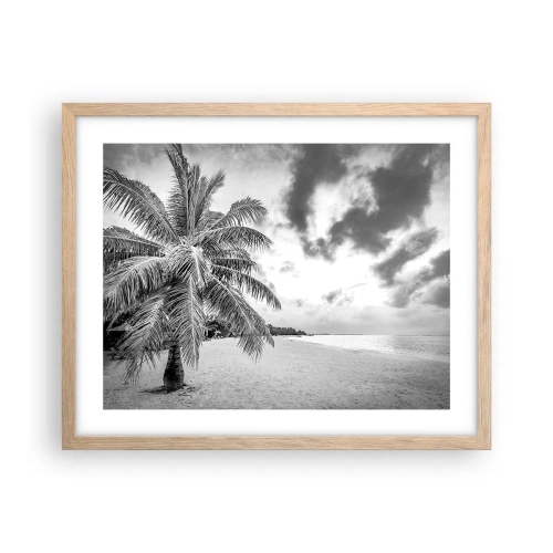 Poster în ramă de stejar deschis - Când tânjești după singurătate... - 50x40 cm