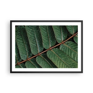 Poster în ramă neagră - Într-un ritm verde - 70x50 cm