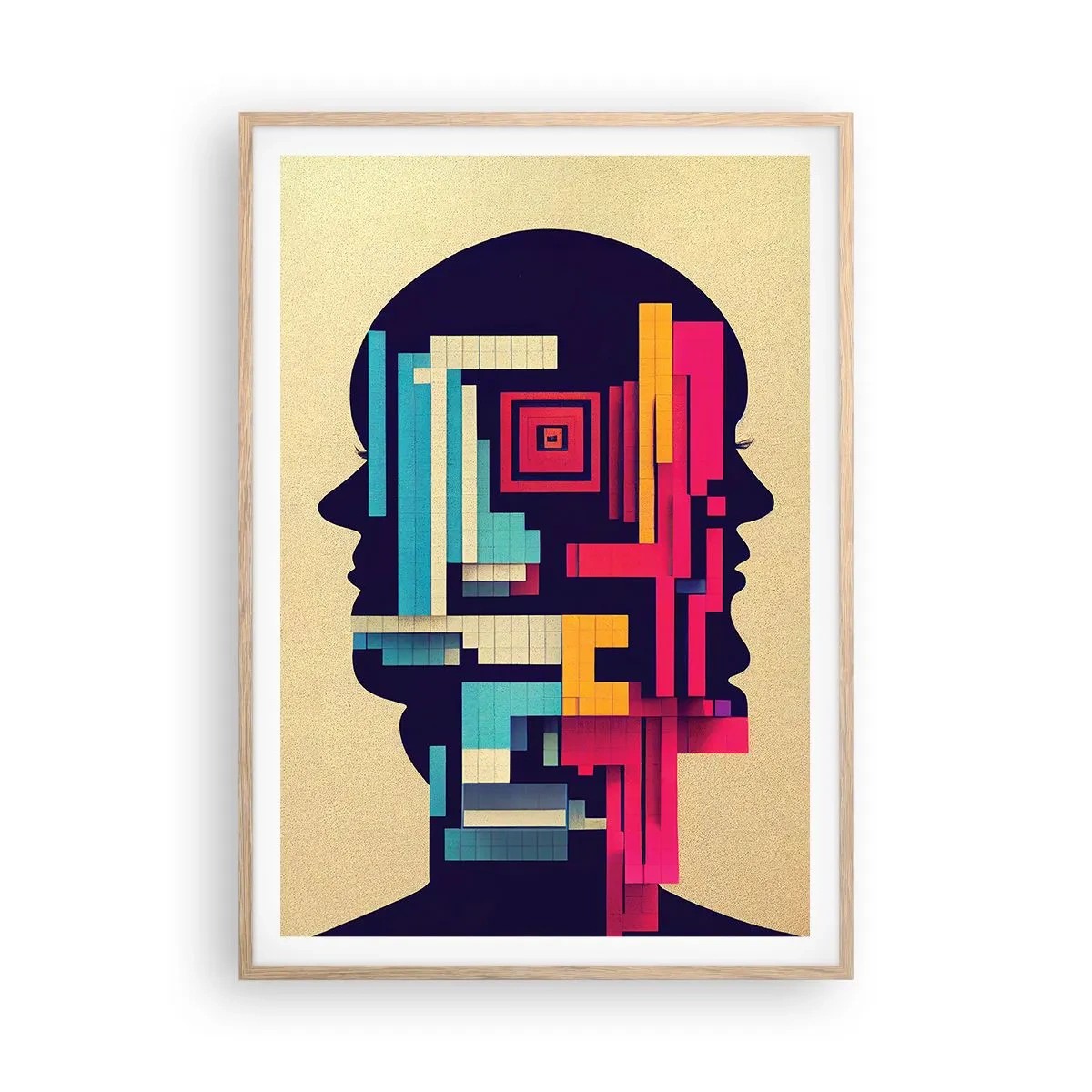 Poster în ramă de stejar deschis - Legături noi - 70x100 cm