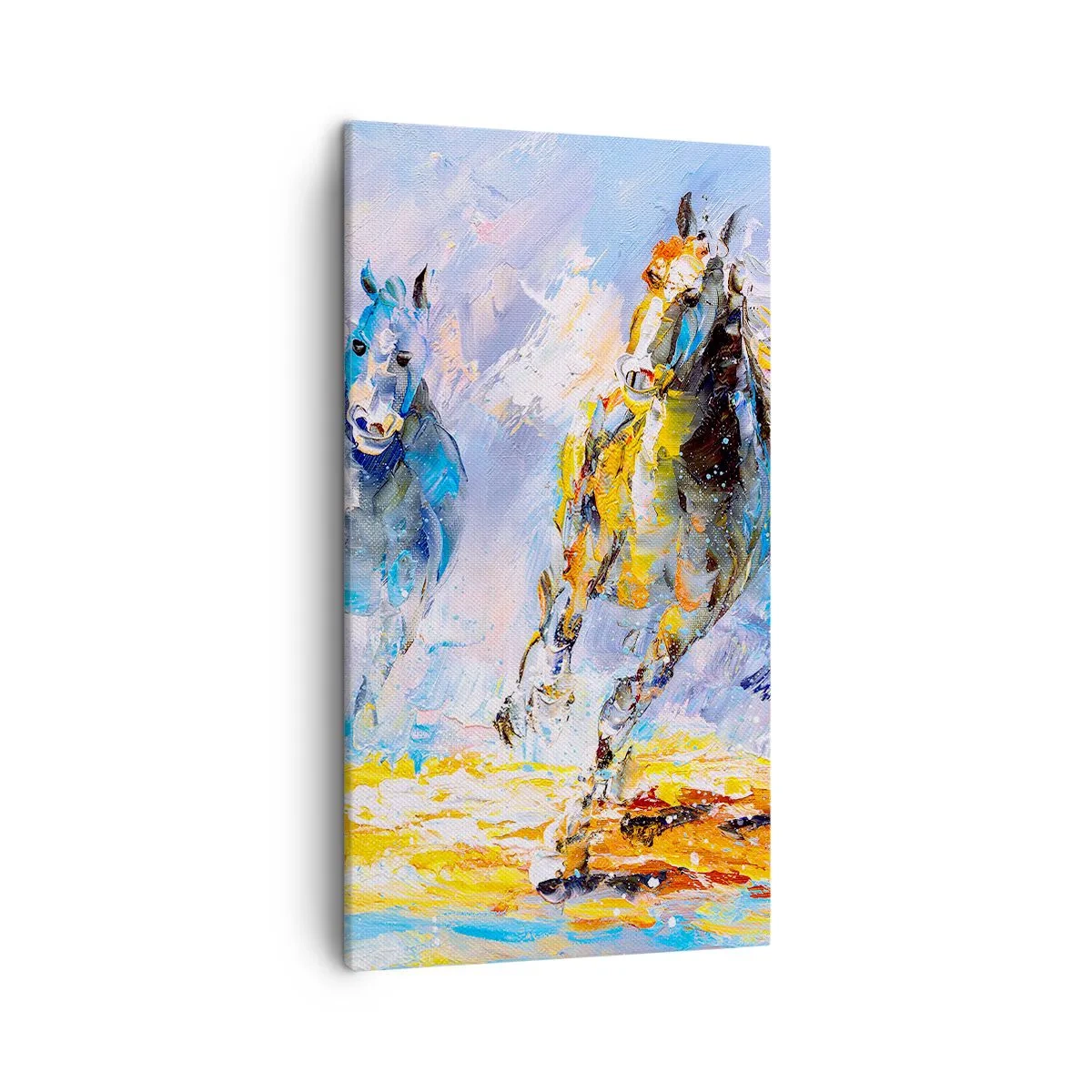 Tablou pe pânză - Galopând prin strălucire - 45x80 cm
