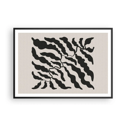 Poster în ramă neagră - Natura pătratului - 100x70 cm