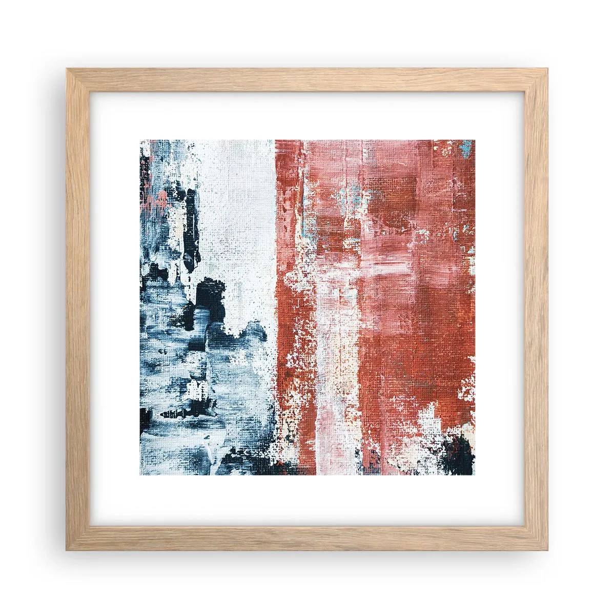 Poster în ramă de stejar deschis - Jumi-juma abstract - 30x30 cm