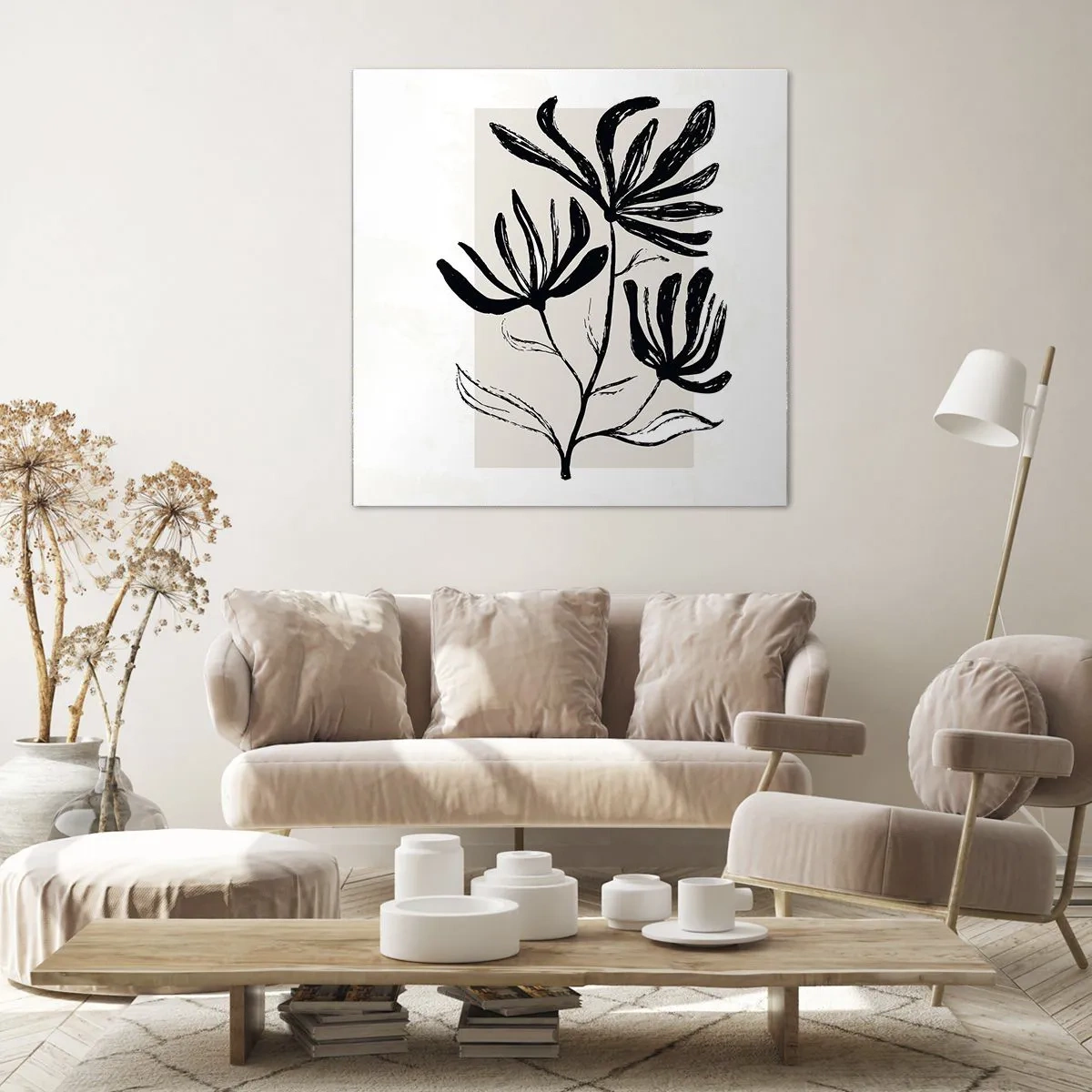 Tablou pe pânză - Schiță pentru ierbar - 60x60 cm