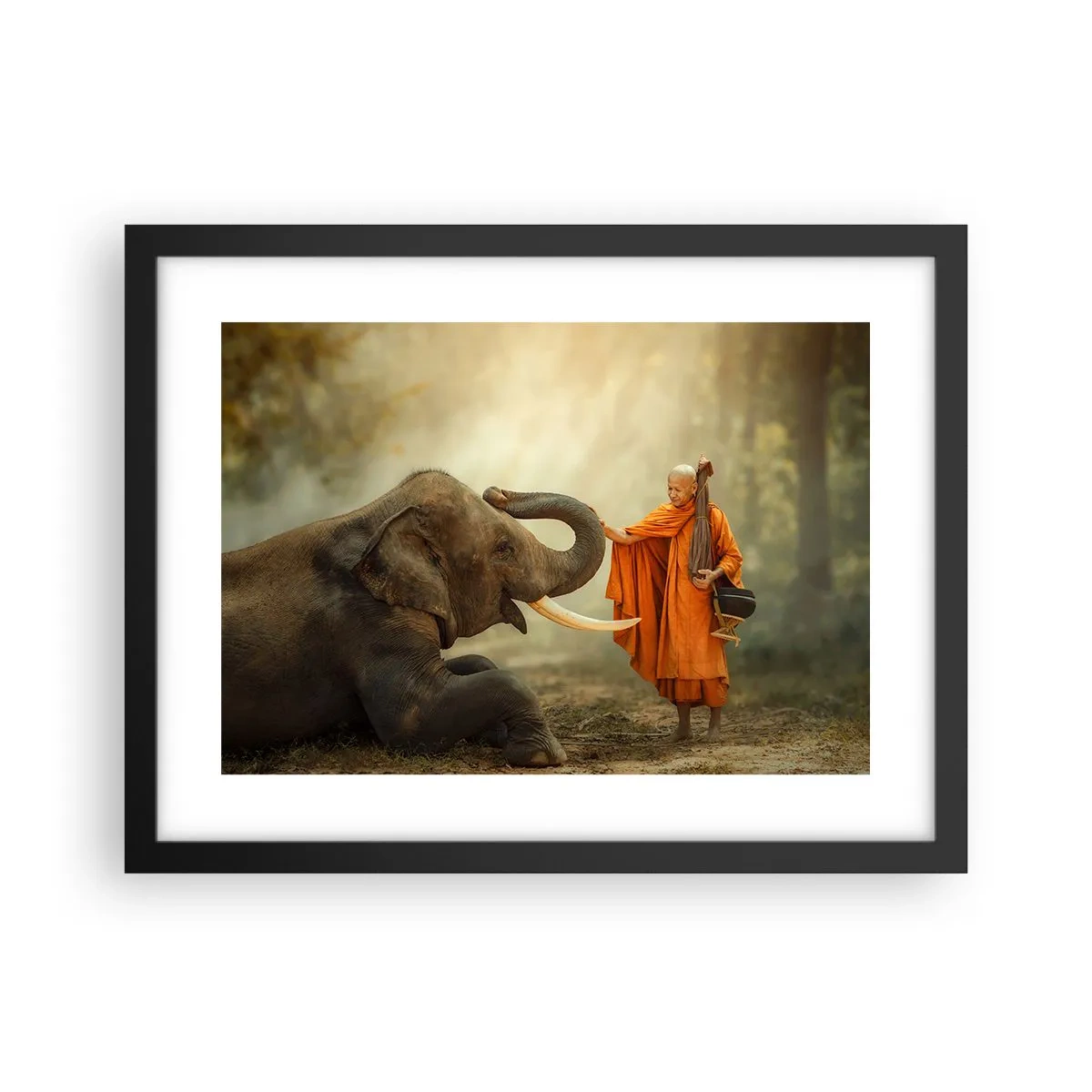 Poster în ramă neagră - Întâlnire în călătorie - 40x30 cm