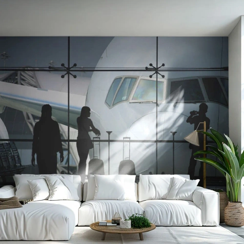 Tapet Premium Canvas - Vis a vis la aeroport - Avion, Aeroport, Călătorii - 250x175 cm