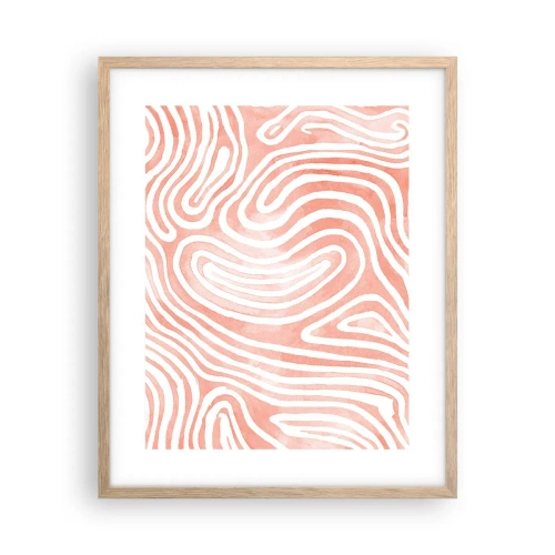 Poster în ramă de stejar deschis - Într-un labirint de coral - 40x50 cm