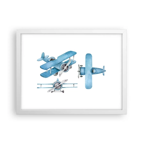 Poster în ramă albă - Un învingător înnăscut - 40x30 cm