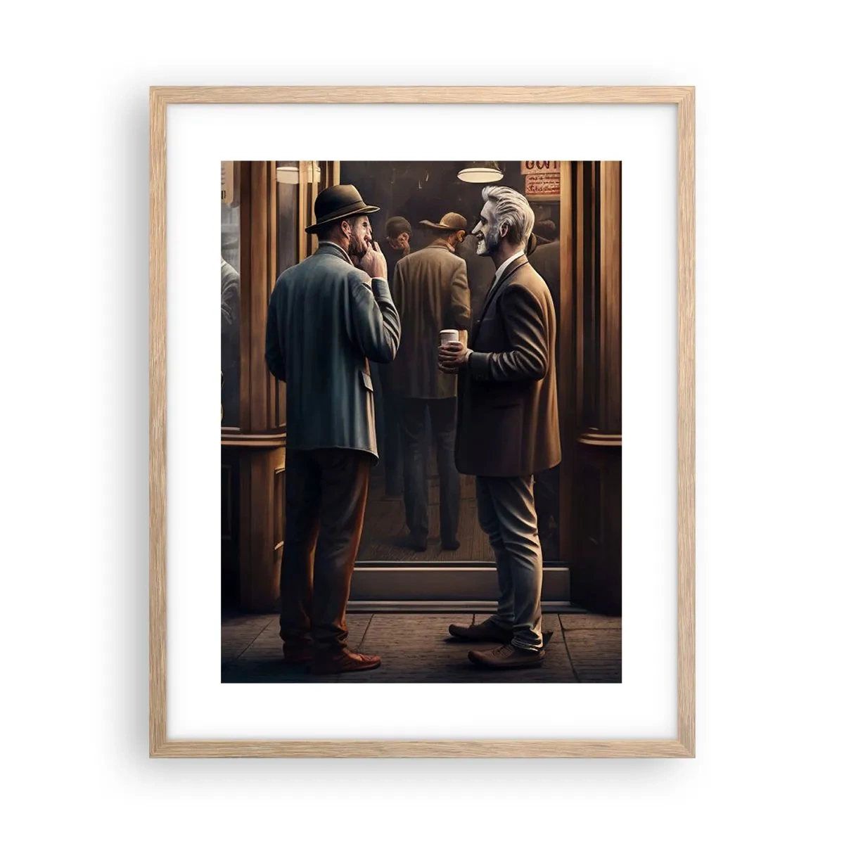 Poster în ramă de stejar deschis - Cel mai bun moment al zilei - 40x50 cm