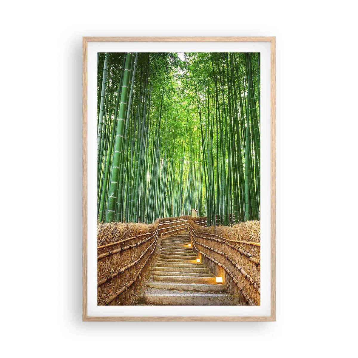 Poster în ramă de stejar deschis - Esența naturii asiatice - 61x91 cm