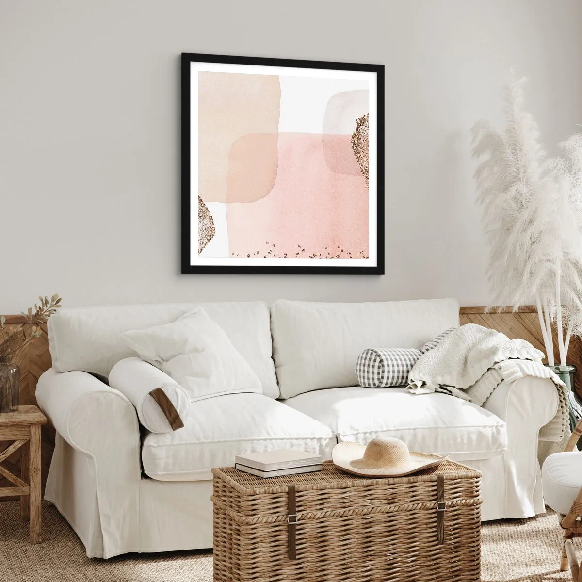 Poster în ramă neagră - O privire prin culoare - 60x60 cm